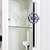 Тумба-комод и шкаф с тремя стеклянными дверками в гостиную Валенсия цвет белый шагрень