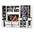 Набор мебели для гостиной Сидней № 35 цвет белый/чёрный/фасады МДФ белый глянец
