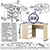 Стеллаж-комод Мори МСТ600 3 ящика и стол угловой компьютерный МС-16 левый цвет дуб сонома/белый