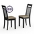 Два стула Мебель--24 Гольф-11 цвет массив берёзы венге обивка ткань атина коричневая