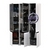 Шкаф с двумя дверками Сидней и два шкаф-витрины цвет белый/чёрный/МДФ белый глянец