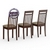 Три стула Мебель--24 Гольф-11 цвет массив берёзы орех обивка ткань атина коричневая