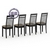 Четыре стула Мебель--24 Гольф-11 цвет массив берёзы венге обивка ткань атина коричневая