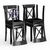 Четыре кухонных стула Мебель--24 Гольф-14 цвет массив берёзы венге, деревянное сиденье венге