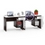 Два письменных стола МД 1-09 цвет венге/белый шагрень