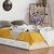 Кровать с ящиками Мори 1400 цвет дуб сонома/белый