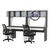 Комплект из двух рабочих столов Сигма и двух компьютерных кресел цвет стола графит/белый/цвет кресла чёрный