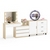 Угловой туалетный столик с подсветкой 110 и тумба-комод дверка и 3 ящика 122-1204 цвет дуб сонома/белый
