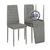 Три стула для кухни Мебель--24 A-117 цвет светло-серый мягкое сиденье