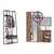 Мебель модульная для прихожей Гранд цвет дуб крафт табачный/искуственная кожа чёрная