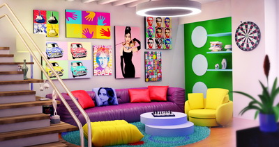 Квартира в стиле поп-арт