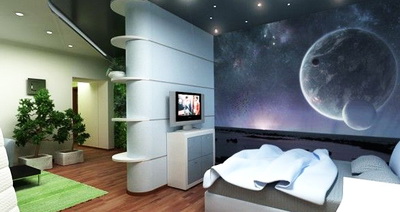 Космический мотив в интерьере Космический мотив в интерьере