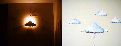 Облачный светильник для детской комнаты