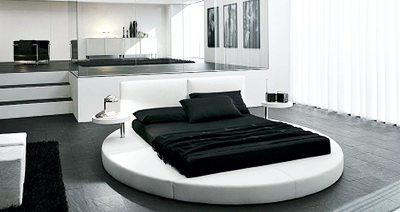 Круглая кровать в интерьере Вашей спальни