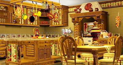 Кухонный интерьер в русском стиле