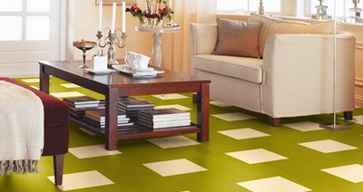 Преимущества использования мармолеума в интерьере