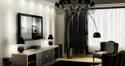 Особенности применения чёрного цвета в интерьере жилых комнат
