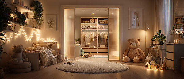 Как создать детский уголок в однокомнатной квартире с помощью шкафа