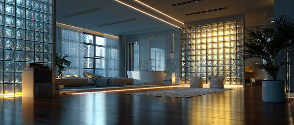 Стеклоблоки в интерьере: как наполнить пространство светом и воздухом