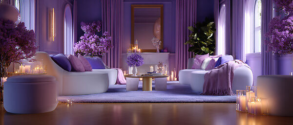 Фиолетовый в интерьере: как использовать сложный цвет красиво и гармонично