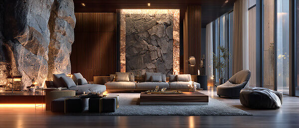 Натуральный и искусственный камень в интерьере: как добавить характер